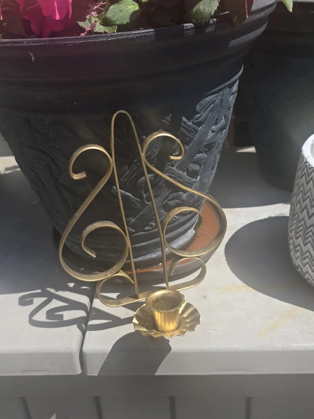 Gold Metal Wall Candle Sconces